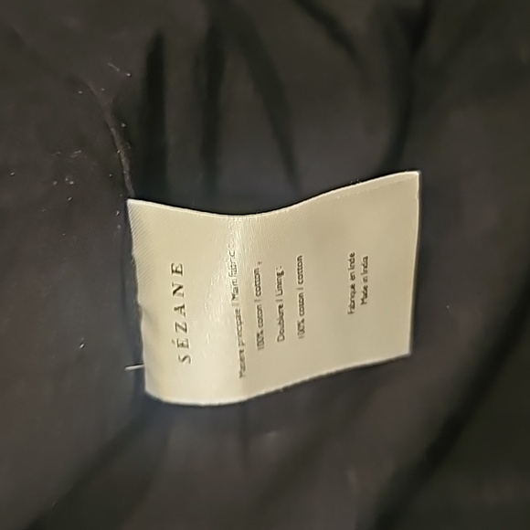 Sezane Sixtine Gingham Mini Dress Black White Plaid - Picture 9 of 10